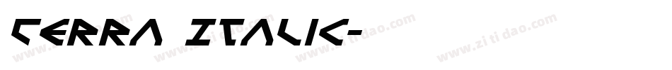 Terra Italic字体转换